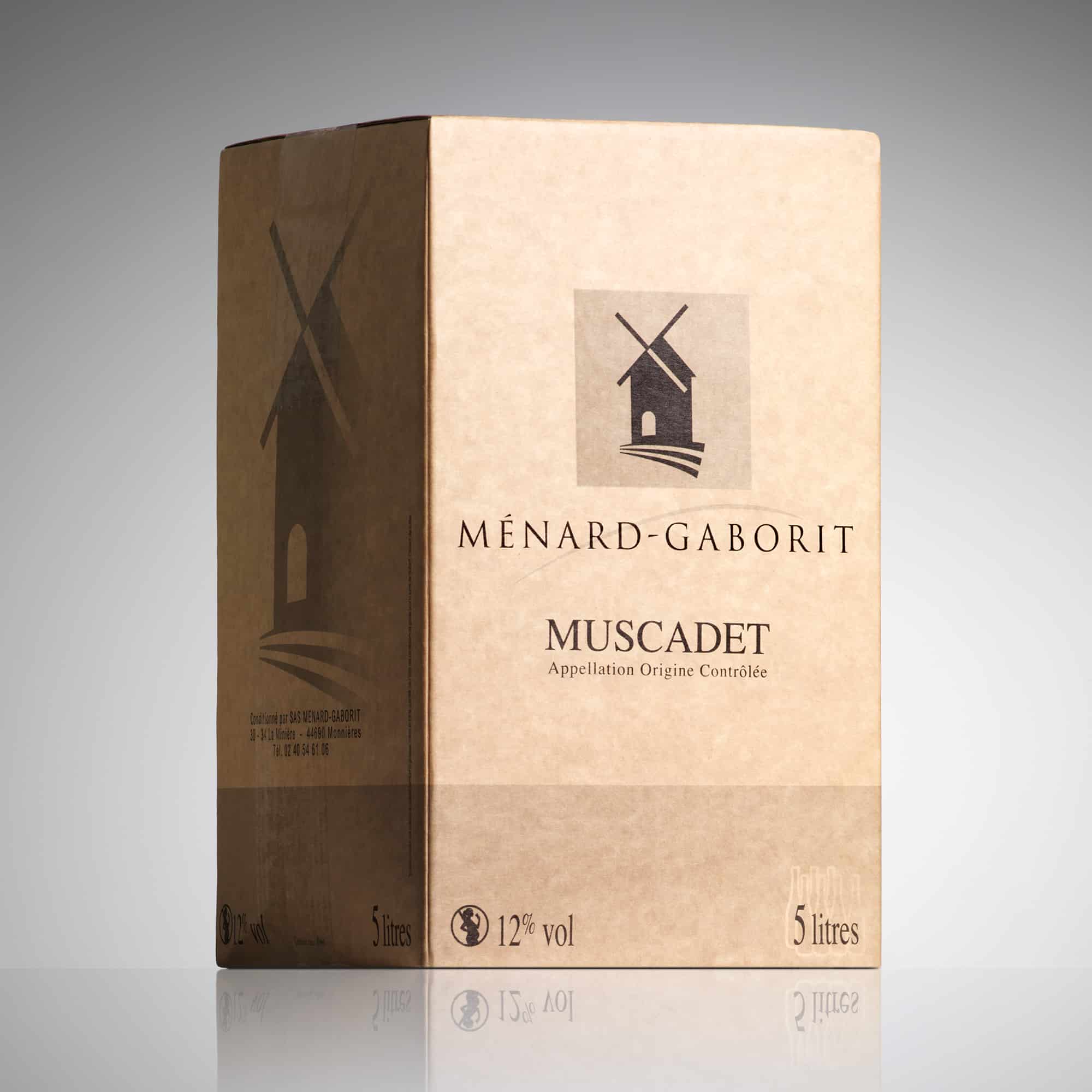 MeÌnard Gaborit - Muscadet - melon de bourgogne bib bio - cubi bio 5 new