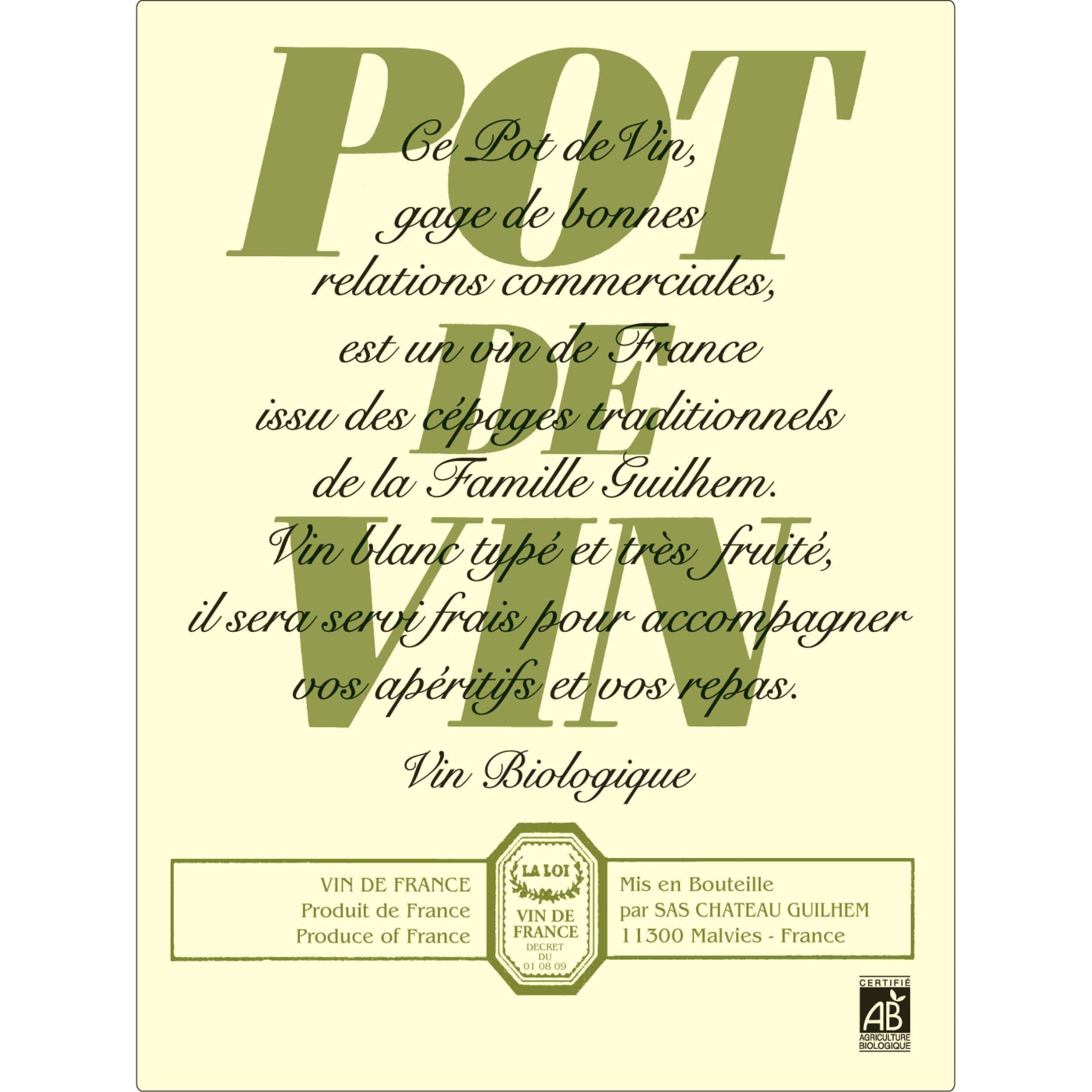Pot de vin 2023 (Vin de France)