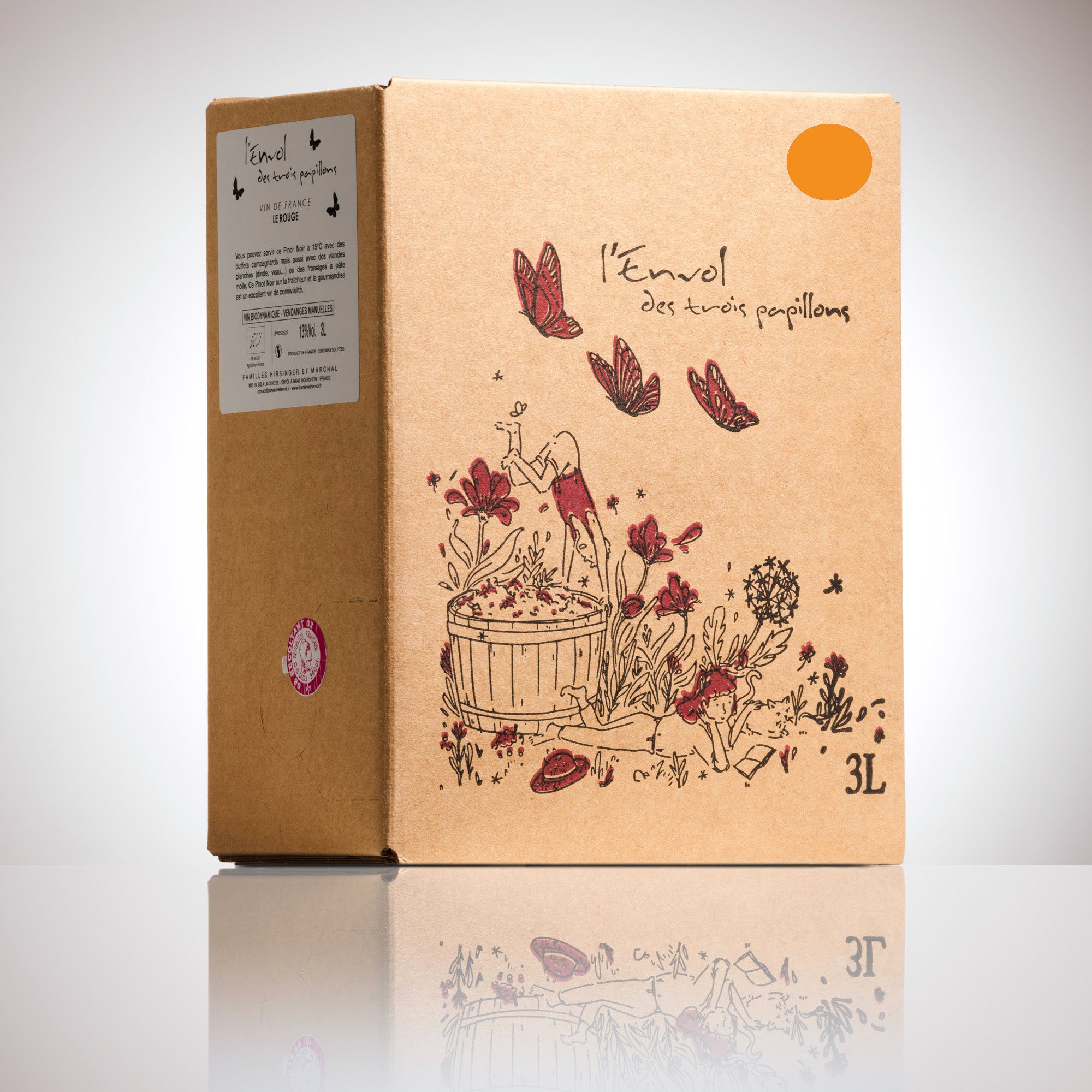 L'Envol des trois papillons oranges 2024 (Vin de France)
