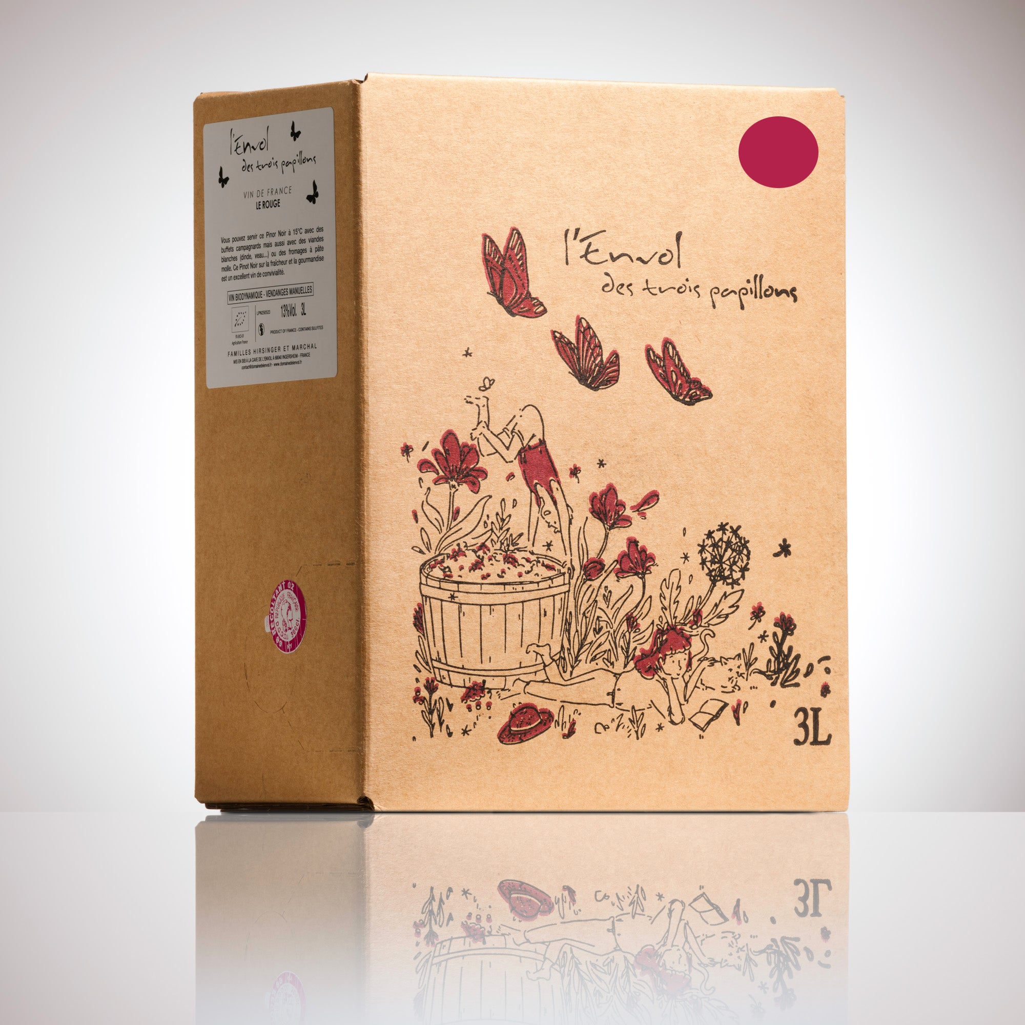 L'Envol des trois papillons rouges 2024 (Vin de France)